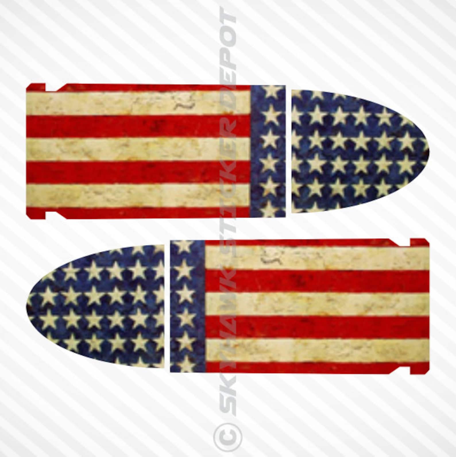 American Flag 9MM Bullet Decal Sticker Set Vinyl Decal Macbook Etsy