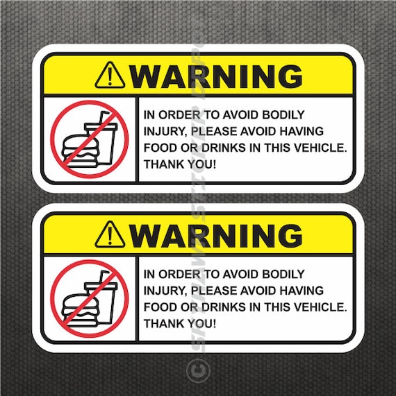 Funny car warning stickers, funny bumper decal for trucks