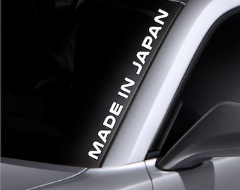 Adhesivo de vinilo para parabrisas fabricado en Japón, calcomanía para ventana de coche deportivo japonés JDM Hatchback.