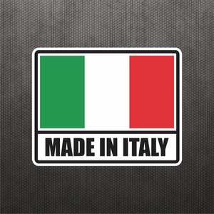 Adesivo Made In Italy Adesivo in vinile Adesivo bandiera italiana Adesivo auto Camion Moto