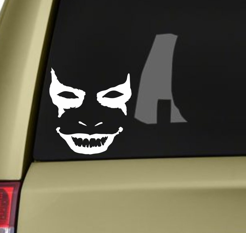 Joker Face Bumper Sticker Vinyl Decal Macbook Pro Air Sticker Etsy