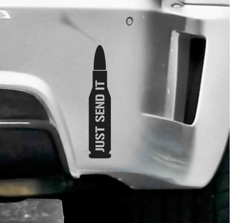 Justsendit Slap Sticker Just Send It Bullet Sticker Vinyl Decal - Funny Bumper Sticker Gun Case ...