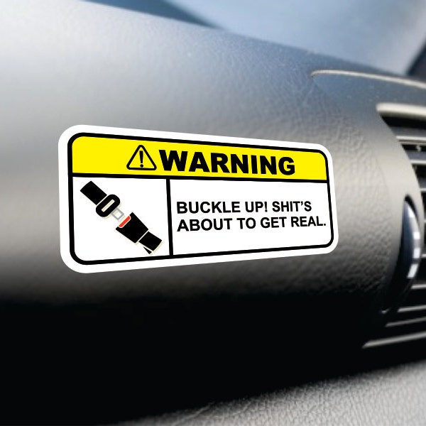 Funny Car Visor Warning Stickers Etsy