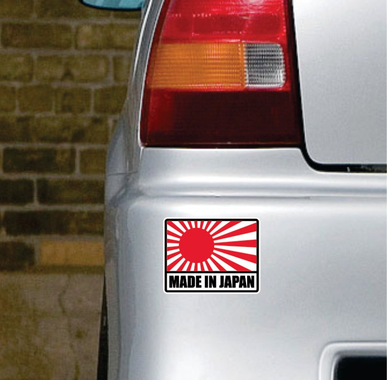 Made in Japan Rising Sun Sticker Vinyl Decal Japanese Flag Sticker JDM ...