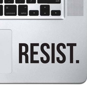 Resist Sticker Decal MacBook Pro Air 13" 15" 17" Keyboard Keypad Mousepad Trackpad Laptop Retro Vintage Motivational Text Resistance Rebel