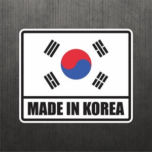 Naklejka winylowa na zderzak samochodu KDM z flagą Korei, wyprodukowana w Korei, do Hyundai Genesis Coupe Kia