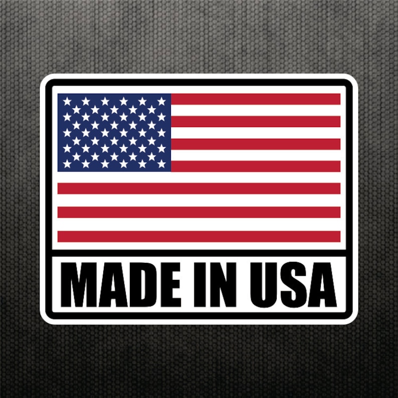 Made In USA America Sticker Vinyl Decal United States Flag Etsy