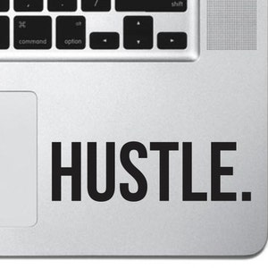 Naklejka Hustle MacBook Pro Air 13" 15" 17" Klawiatura Klawiatura Mysz Trackpad Laptop Retro Vintage Motywacyjny Tekst Cytat Hustler