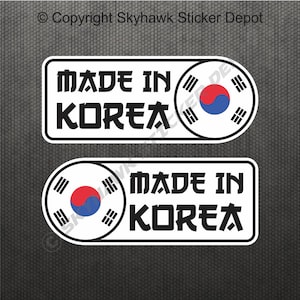 Made In Korea Car Sticker Set Vinyl Decal Korean Flag Sticker Self Adhesive Car Decal For Hyundai Genesis Kia & MORE