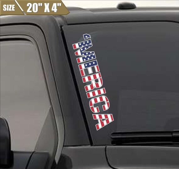 Autocollant Drapeau Américain Style JDM Pour Pare-brise Ou Carrosserie