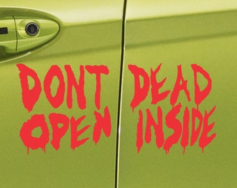Don't Open Dead Inside supreme license plate frame Free Caps WALKING DEAD FANS 