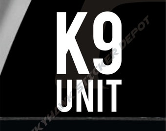 K9 Unit Dog Bumper Sticker Vinyl Decal Police Dog Law Enforcement Sticker Zombie Sticker Car Truck Decal Doggy Puppy Sticker Paws k-9
