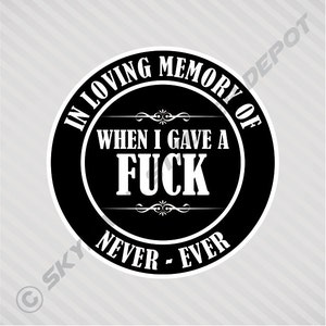 In Loving Memory, Funny Memorial Sticker Vinyl Decal Car Bumper Sticker Self Adhesive Vinyl Funny Prank Sticker Prank Gift JDM Fit Honda