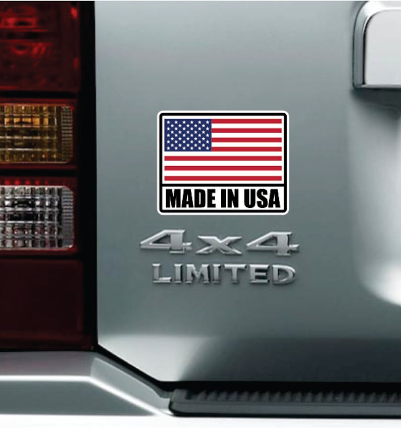 Made In USA America Sticker Vinyl Decal United States Flag | Etsy