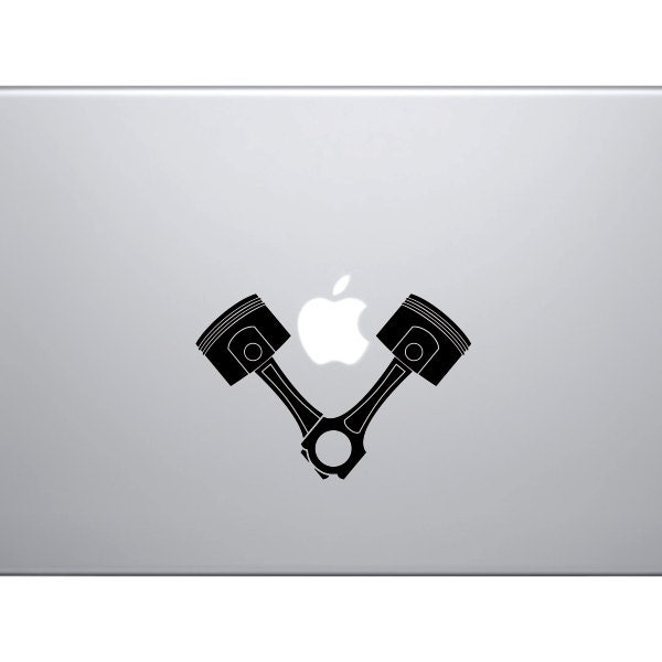 V8 Engine Pistons Vinyl Sticker Decal For MacBook Pro Air Skin Apple Logo Laptop Decal V6 Sticker American Muscle Car Sticker