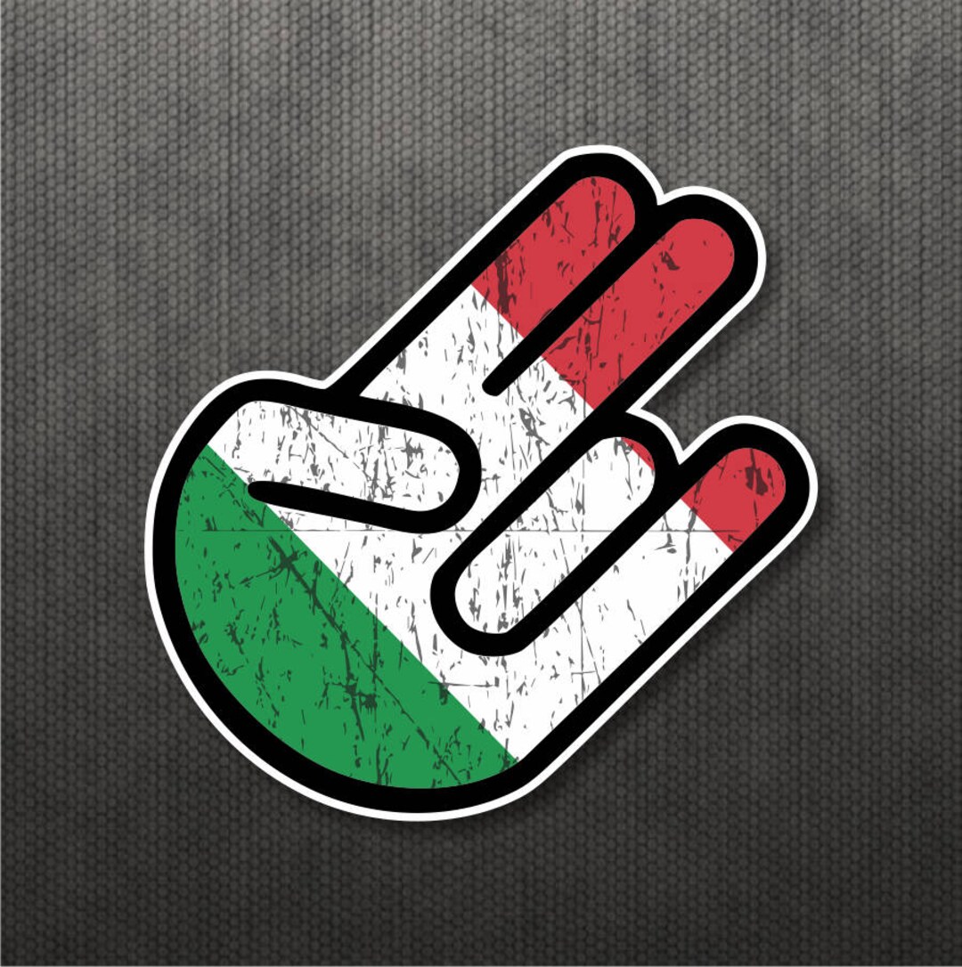 Racing Italia Italian Flag Slap Sticker - Funny JDM/Euro Car Decal, Glossy Vinyl
