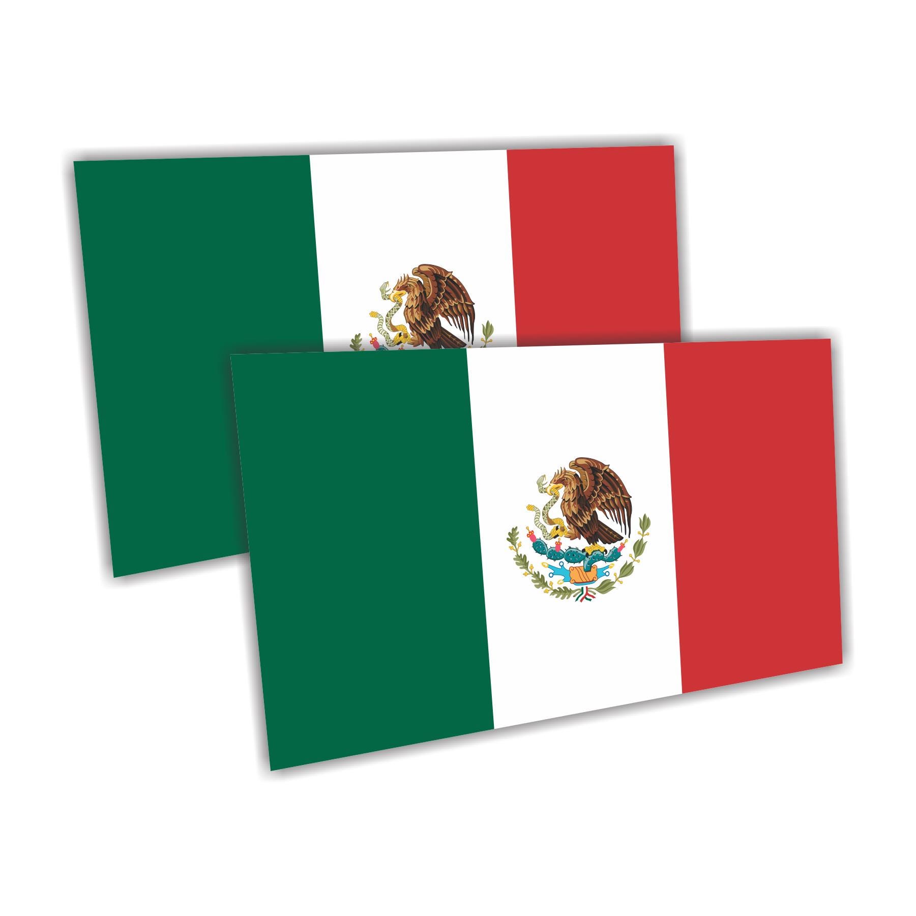 Mexico Flag Eagle Shape Vinyl Sticker - 5", Waterproof Decal For Car, Laptop, Window, Outdoor Use