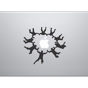 Skydiving Formation Macbook Pro Air Sticker Vinyl Decal  Skin 13&quot; 15&quot; 17&quot; Laptop Decal US Army Airborne Decal Parachute Skydiver Skydiving