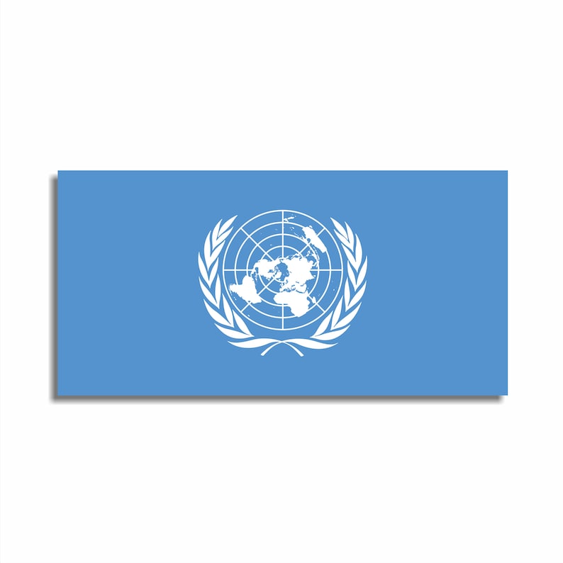 United Nations UN Flag Sticker Vinyl Decal Compatible With MacBook Pro ...