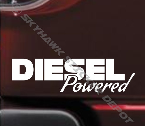 Diesel Powered Bumper Sticker Vinyl Decal Car Sticker Coal Roller Work ...