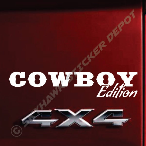 Cowboy Edition Bumper Sticker Vinyl Decal Cowboy Sticker Truck Car Decal Sticker ATV Retro Sticker Vintage Decal