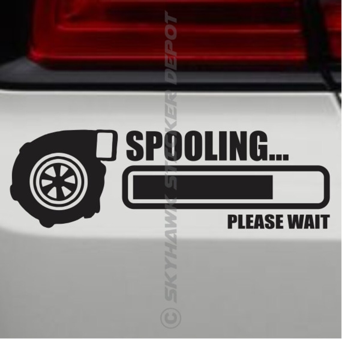 Spooling Please Wait Bumper Sticker Vinyl Decal - Turbocharge Sticker ...