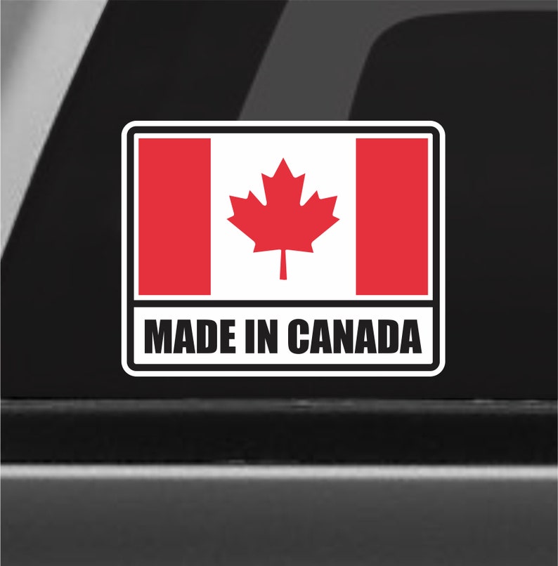 Made in Canada Sticker Vinyl Decal Canadian Flag Sticker Decal Maple ...