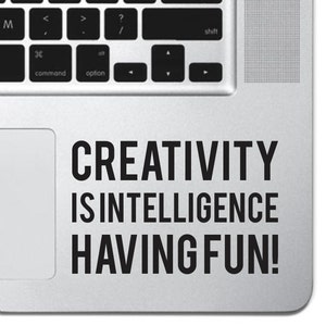 Creativity Sticker Decal MacBook Pro Air 13&quot; 15&quot; 17&quot; Keyboard Keypad Mousepad Trackpad Laptop Motivational Retro Vintage Inspirational Text