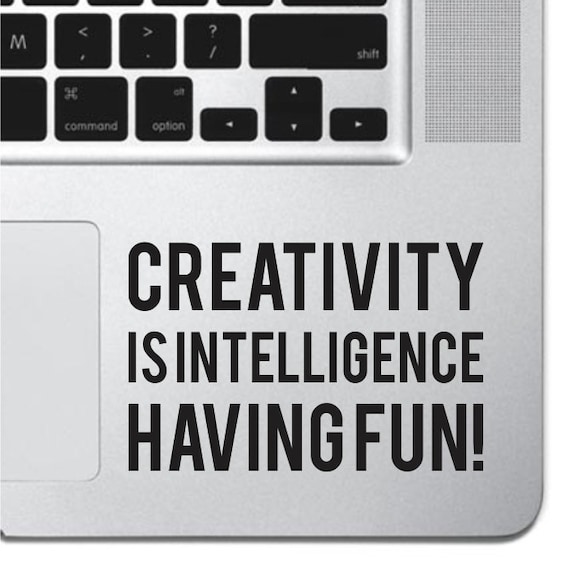 Creativity Sticker Decal MacBook Pro Air 13" 15" 17" Keyboard Keypad Mousepad Trackpad Laptop Motivational Retro Vintage Inspirational Text