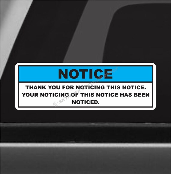 Funny Warning Notice Sticker Decal – Joke Tools & Garage Sign – Sticker Collective