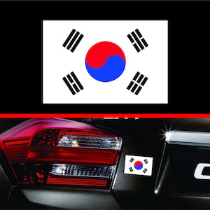 4&quot; Korean Flag Vinyl Bumper Sticker Decal KDM Korea Car Hatchback Sticker Window DecalFor Hyundai Genesis Coupe Kia Macbook Laptop