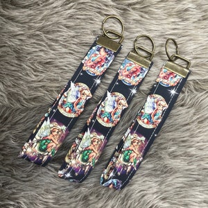 Disney Tattoo Tinkerbell & Princess Keychain Wrist Lanyard