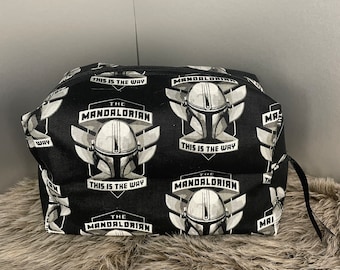 The Mandalorian This is The Way Soft Fabric Make Up / Pencil Boxy Zipper Bag