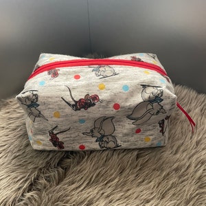 Dumbo and Timothy Gray Soft Fabric Make Up / Pencil Boxy Zipper Bag