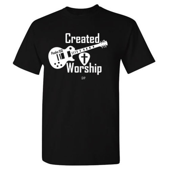 Creado para adorar la guitarra Christian Camiseta | Etsy México