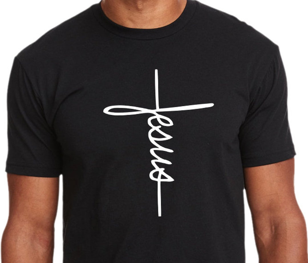 JESUS CROSS - Christian T-shirt - Christian Apparel - Faith Shirt ...