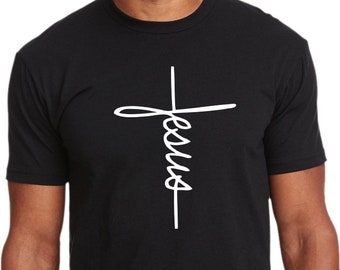 JESUS CROSS  - Christian T-Shirt - Christian Apparel - Faith Shirt - Religious Shirt