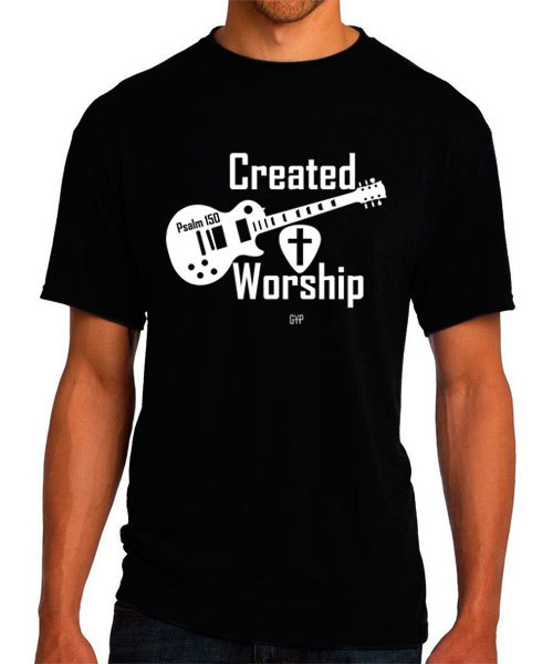 Created to Worship Guitar Christian T-shirt Christian Apparel Faith ...