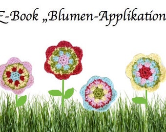 Crochet Pattern: Flower Appliqué (approx. 6 cm tall)