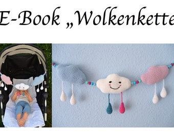 Kinderwagenkette "Wolken" (ca. 60 cm lang)