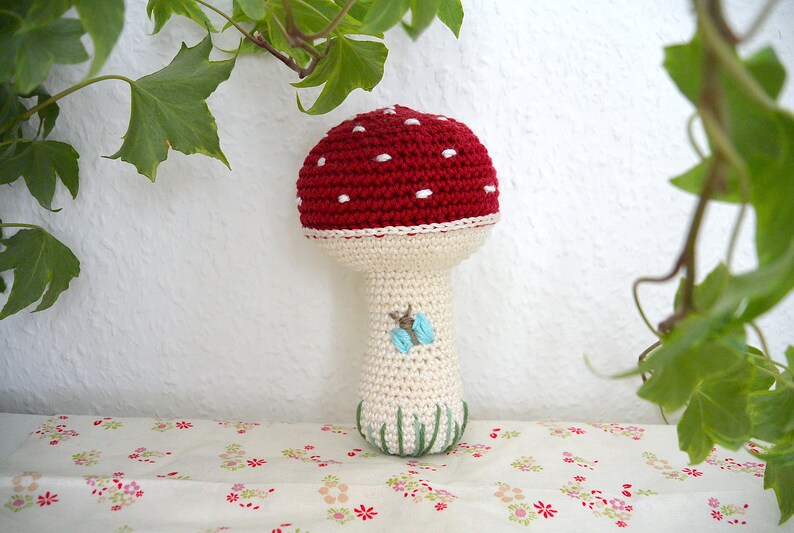Crochet Pattern: Toadstool / Mushroom Rattle image 3