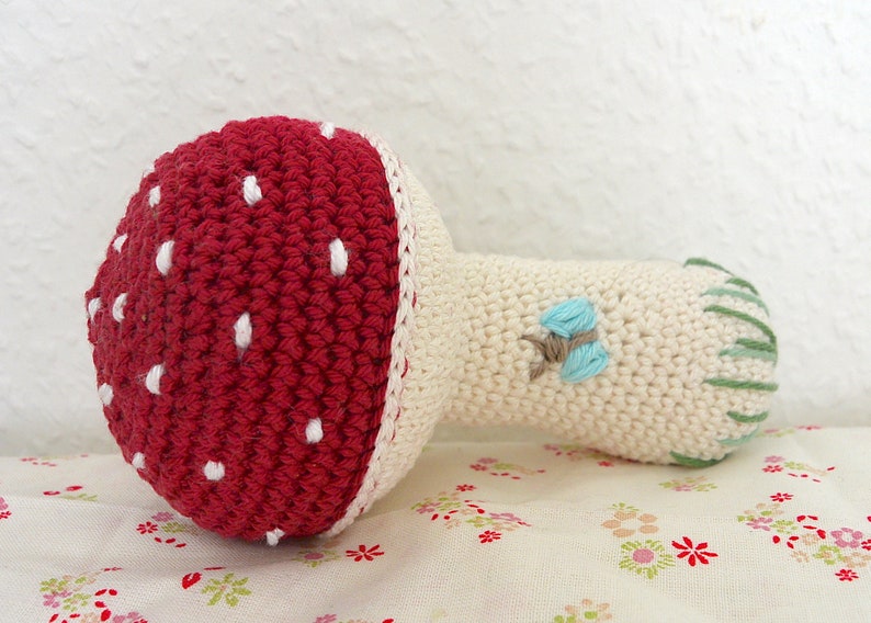 Crochet Pattern: Toadstool / Mushroom Rattle image 2