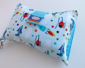Baby Boy Diaper Clutch, Diaper Organizer, Diaper Pouch, Diaper Bag Organizer, Diaper Wallet, Small Diaper Bag, Diaper Case: Aircraft Fabric