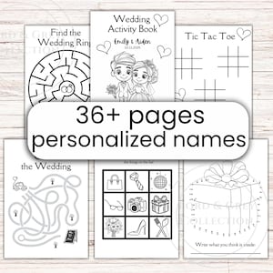Kids Wedding Activity Book Games Printable Instant Download Childrens Wedding Activity Pack Kids Table Wedding Favors Coloring Pages Booklet