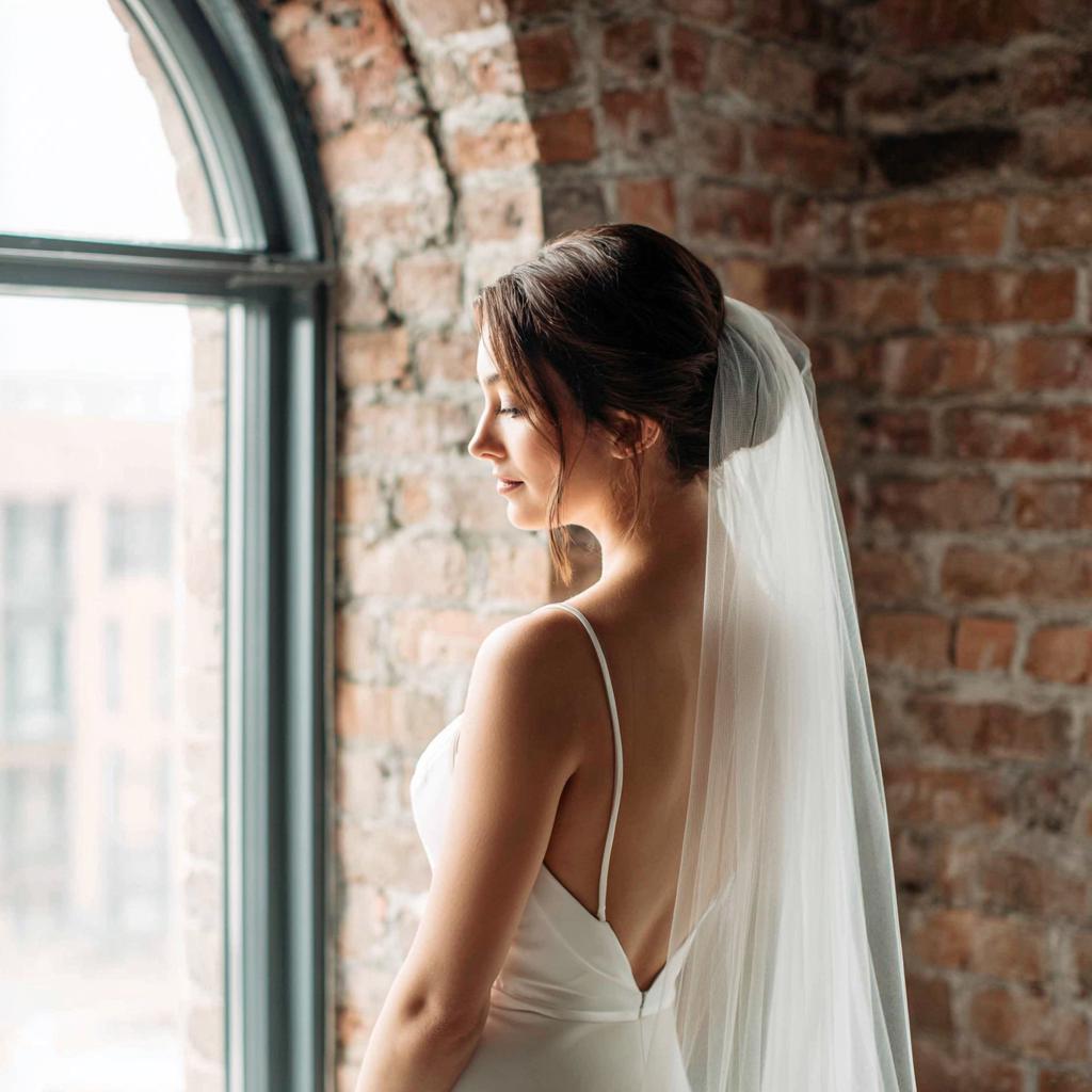 Soft Wedding Veil, Sheer Bridal Veils, Wedding Cathedral  display picture 1
