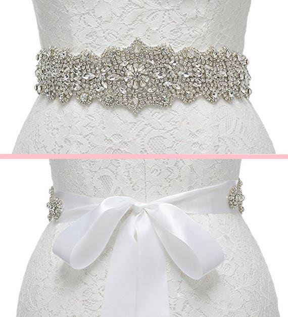 Crystal Bridal Sash Crystal Wedding Belt Beaded Sash Etsy