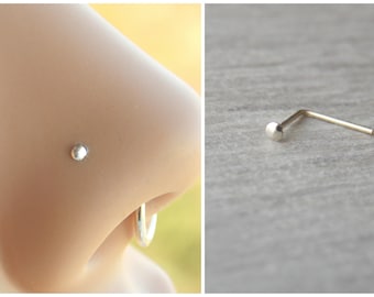 Super Thin 24 gauge tiny flat top - 14k gold filled nose stud - 24 gauge nose stud- minimalist nose stud - barely there stud - dot nose stud