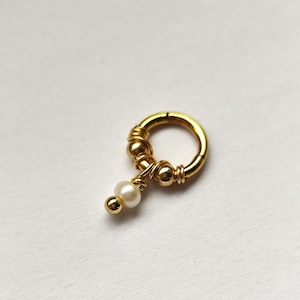 Goldperle Clicker 1,2 mm (16ga) passend für Helix, Daith, Saatschnecke, Muschel, Bauchring, Knorpel 14g 16g 18g 20g
