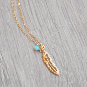Feather necklace, gold necklace, gold feather necklace, dainty necklace, everyday necklace, gift for her