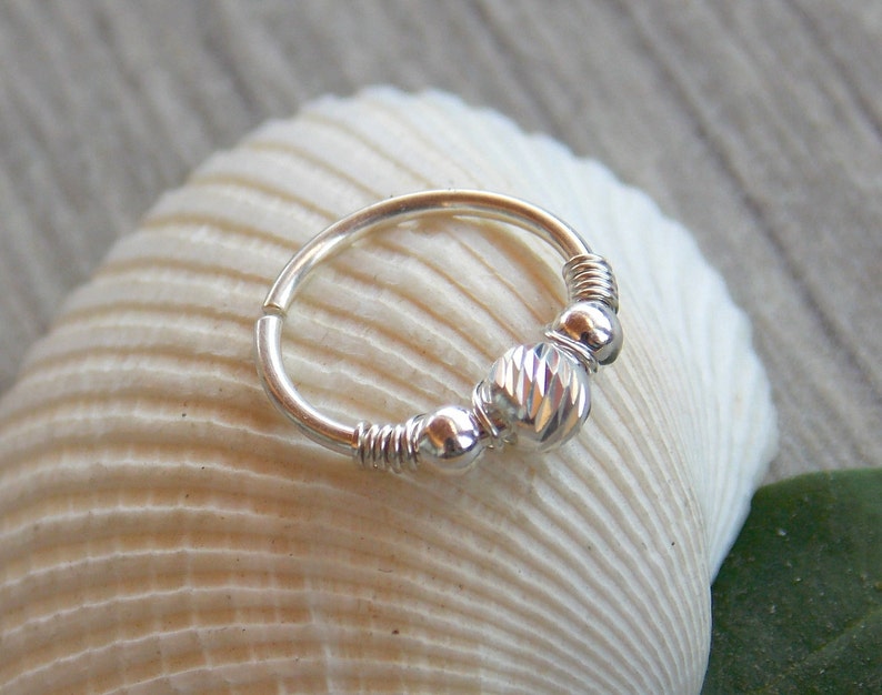 Sterling Silver Hoop Ring Cartilage/tragus/helix/rook/daith/septum ...